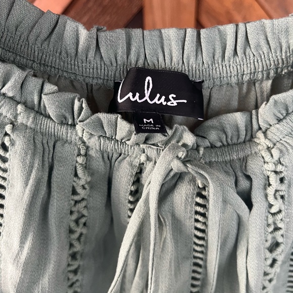 Lulus Wisteria Light Blue Embroidered Off-the-Shoulder Mini Dress Size Medium - Picture 6 of 9